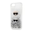 iPhone 7/8/SE Deksel Glitter Floating Hearts Sølv