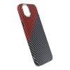iPhone 14 Plus Deksel Karbonfibermønster Rød Svart