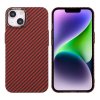 iPhone 14 Plus Deksel Karbonfibermønster Rød