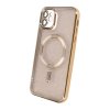 iPhone 11 Deksel Glitter Transparent MagSafe Gull