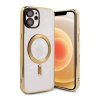 iPhone 11 Deksel Glitter Transparent MagSafe Gull