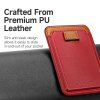 MagSafe Korthållare Magnetic Leather Wallet Röd