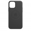 Original iPhone 12 Pro Max Deksel Leather Case MagSafe Svart