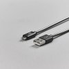Micro-USB Kabel 1m Metallic Svart