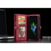 Mobilplånbok till Apple iPhone X/Xs Delskinn TPU Löstagbart Deksel Rød