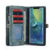 Mobilplånbok till Huawei Mate 20 Pro Delskinn TPU Löstagbart Deksel Blå