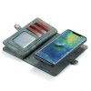 Mobilplånbok till Huawei Mate 20 Pro Delskinn TPU Löstagbart Deksel Blå