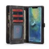 Mobilplånbok till Huawei Mate 20 Pro Delskinn TPU Löstagbart Deksel Grå