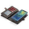 Mobilplånbok till Huawei Mate 20 Pro Delskinn TPU Löstagbart Deksel Grå
