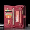 Mobilplånbok till Huawei P20 Pro Delskinn TPU Löstagbart Deksel Rød