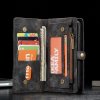 Mobilplånbok till Huawei P20 Delskinn TPU Löstagbart Deksel Svart