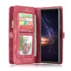 Mobilplånbok till Samsung Galaxy Note 9 Delskinn TPU Löstagbart Deksel Rød