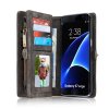 Mobilplånbok till Samsung Galaxy S7 Edge Delskinn Löstagbart Deksel Grå