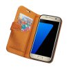 Mobilplånbok till Samsung Galaxy S7 Löstagbart Deksel LjusBrun