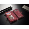 Mobilplånbok till Samsung Galaxy S8 Plus Delskinn TPU Löstagbart Deksel Rød