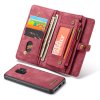 Mobilplånbok till Samsung Galaxy S9 Delskinn TPU Löstagbart Deksel Rød