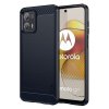 Motorola Moto G73 5G Deksel Børstet Karbonfibertekstur Blå