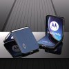 Motorola Razr 40 Ultra Deksel Ekte Skinn Blå