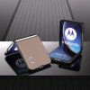 Motorola Razr 40 Ultra Deksel Ekte Skinn Rosa