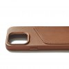 iPhone 15 Pro Deksel Full Leather Wallet Case MagSafe Dark Tan
