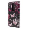 Nokia 5.1 Plus Plånboksetui PU-skinn Motiv Fjärilar och Blommor