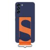 Original Galaxy S22 Plus Skal Silicone Cover with Strap Navy