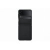Original Galaxy Z Flip 4 Deksel Flap Leather Cover Svart