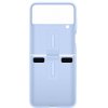 Original Galaxy Z Flip 4 Deksel Silicone Cover with Ring Arctic Blue