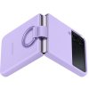 Original Galaxy Z Flip 4 Deksel Silicone Cover with Ring Bora Purple