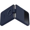 Original Galaxy Z Flip 4 Deksel Silicone Cover with Ring Navy