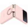 Original Galaxy Z Flip 4 Deksel Silicone Cover with Ring Rosa