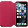 Original iPhone 11 Pro Max Etui Leather Folio Raspberry
