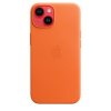 Original iPhone 14 Deksel Leather Case MagSafe Oraneje