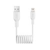 Kabel Spiral Lightning til USB-A 1m Hvit
