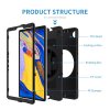 Lenovo Tab M10 Plus TB-X606F Deksel Rainproof Rugged Case Hand Strap Kickstand
