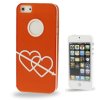 Deksel Till iPhone 5/ 5S / Sprung Hearts/ Hårt Deksel/ Oransje/ HHvit