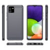 Samsung Galaxy A03 Deksel Børstet Karbonfibertekstur Grå