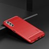 Samsung Galaxy A04s/Galaxy A13 5G Deksel Børstet Karbonfibertekstur Rød