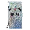Samsung Galaxy A10 Plånboksetui Glitter Motiv Panda