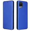 Samsung Galaxy A12 Etui Karbonfibertekstur Blå