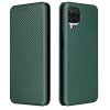 Samsung Galaxy A12 Etui Karbonfibertekstur Grønn