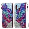 Samsung Galaxy A20E Plånboksetui Kortlomme Glitter Motiv Färgglad Mandala