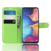 Samsung Galaxy A20E Plånboksetui Litchi PU-skinn Grønn