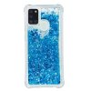 Samsung Galaxy A21s Deksel Flytende Glitter Blå