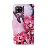 Samsung Galaxy A22 4G Etui Motiv Røde Blomster Og Sommerfugl