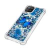 Samsung Galaxy A22 4G Deksel Flytende Glitter Motiv Blå Sommerfugler