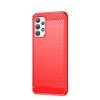 Samsung Galaxy A23 5G Deksel Børstet Karbonfibertekstur Rød