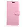 Samsung Galaxy A3 2017 Mobilplånbok Litchi PU-skinn Rosa