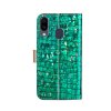 Samsung Galaxy A40 Etui Krokodillemønster Glitter Grønn