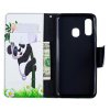 Samsung Galaxy A40 Plånboksetui PU-skinn Motiv Panda i BambuTred